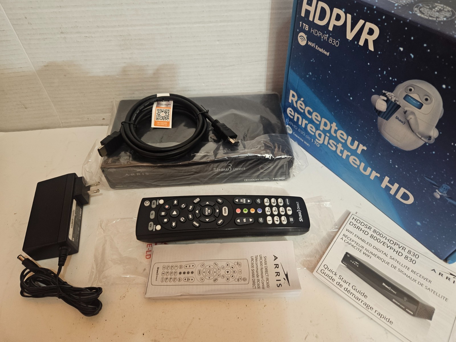 Shaw DSR830 Direct HD PVR830 Satellite Receiver – WiFi Enabled, 1TB HDPVR