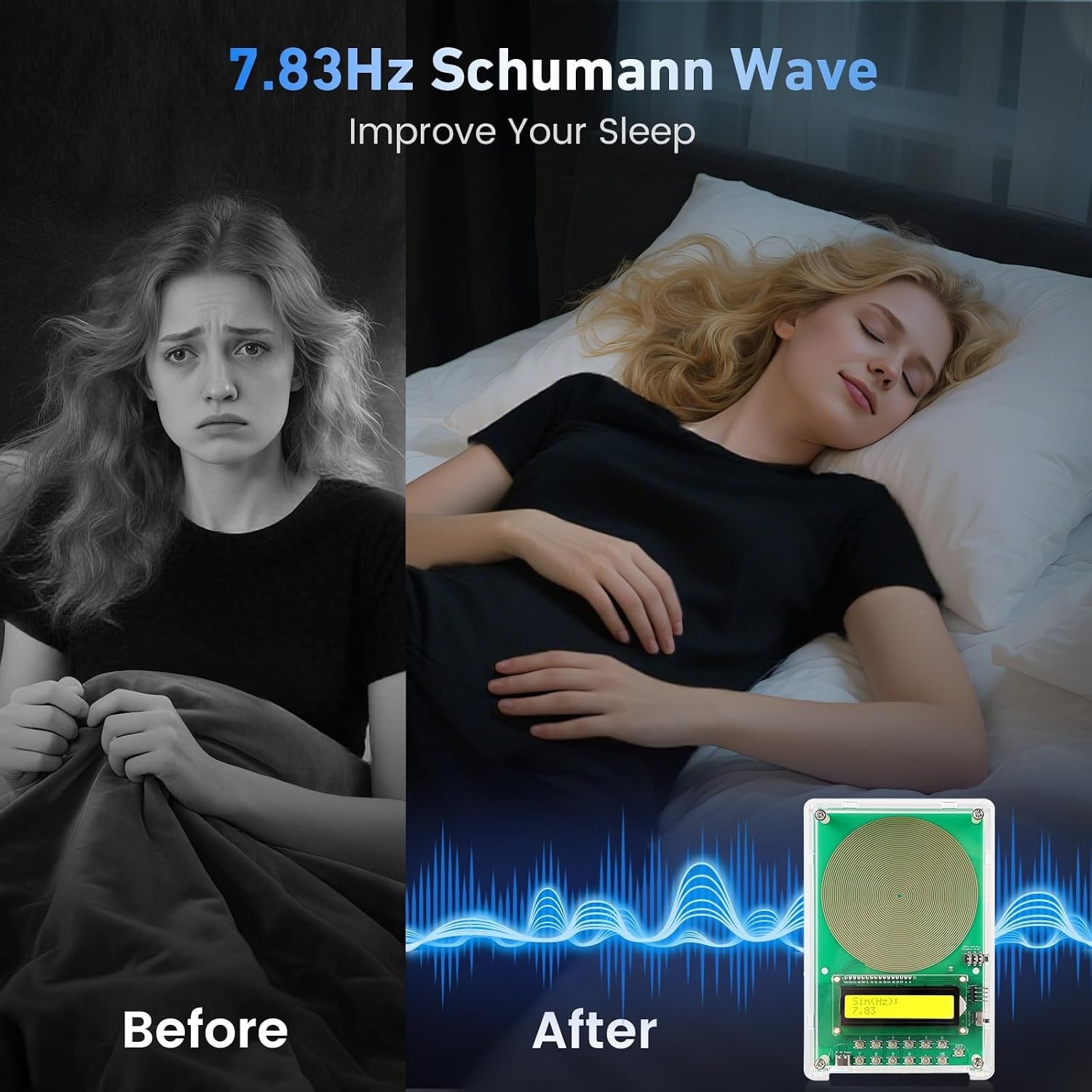 Compact & Elegant 0.01Hz-200kHz Frequency Generator - Schumann Resonance Device