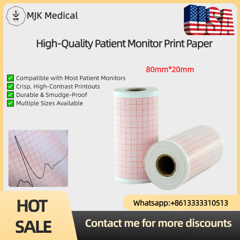 ECG machine thermal paper 20m long -80mm wide, two rolls per box