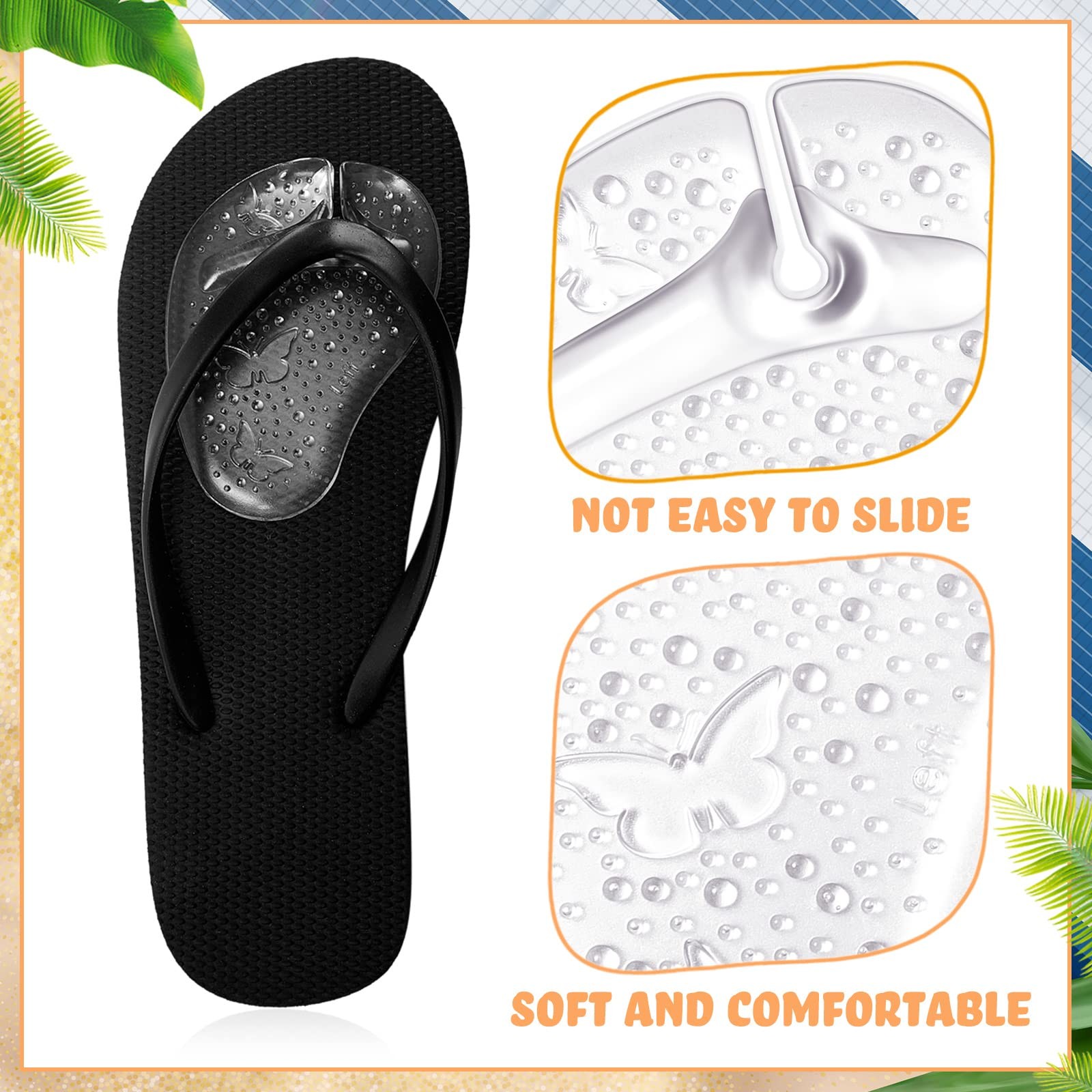 3 Pairs Gel Metatarsal Pads for Thong Forefoot Cushion Inserts Foot Pads Non ...