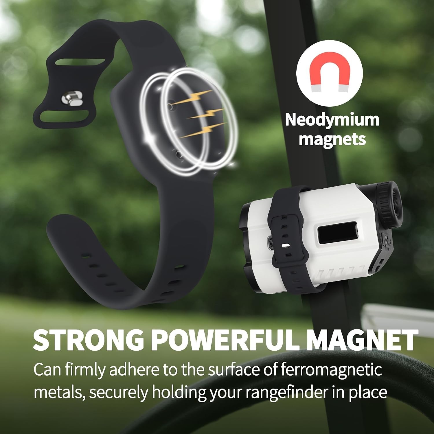 Rangefinder Magnetic Strap for Golf - Adjustable Range Finder Holder with Str...