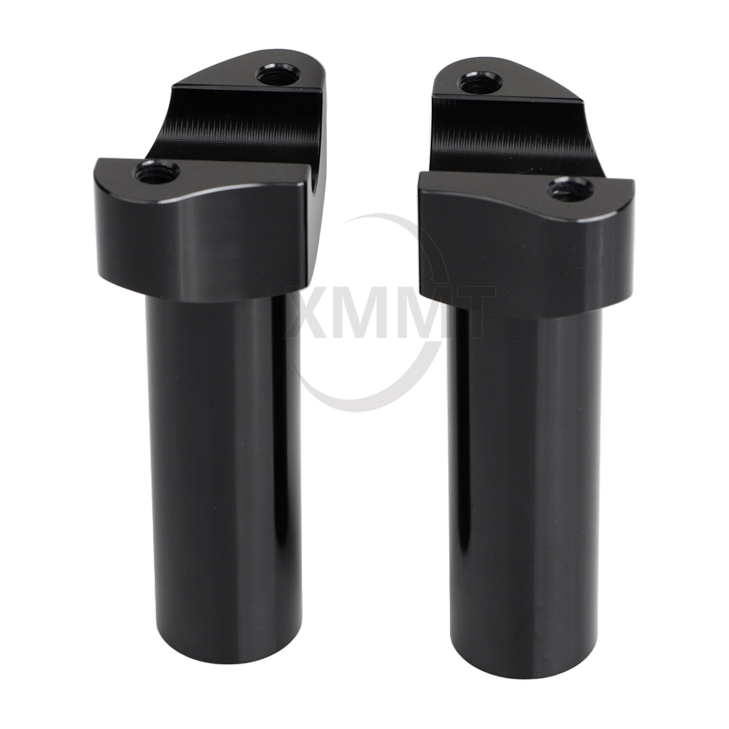 Black 4.5" Straight Handlebar Risers For Harley Dyna Heritage Softail Road King