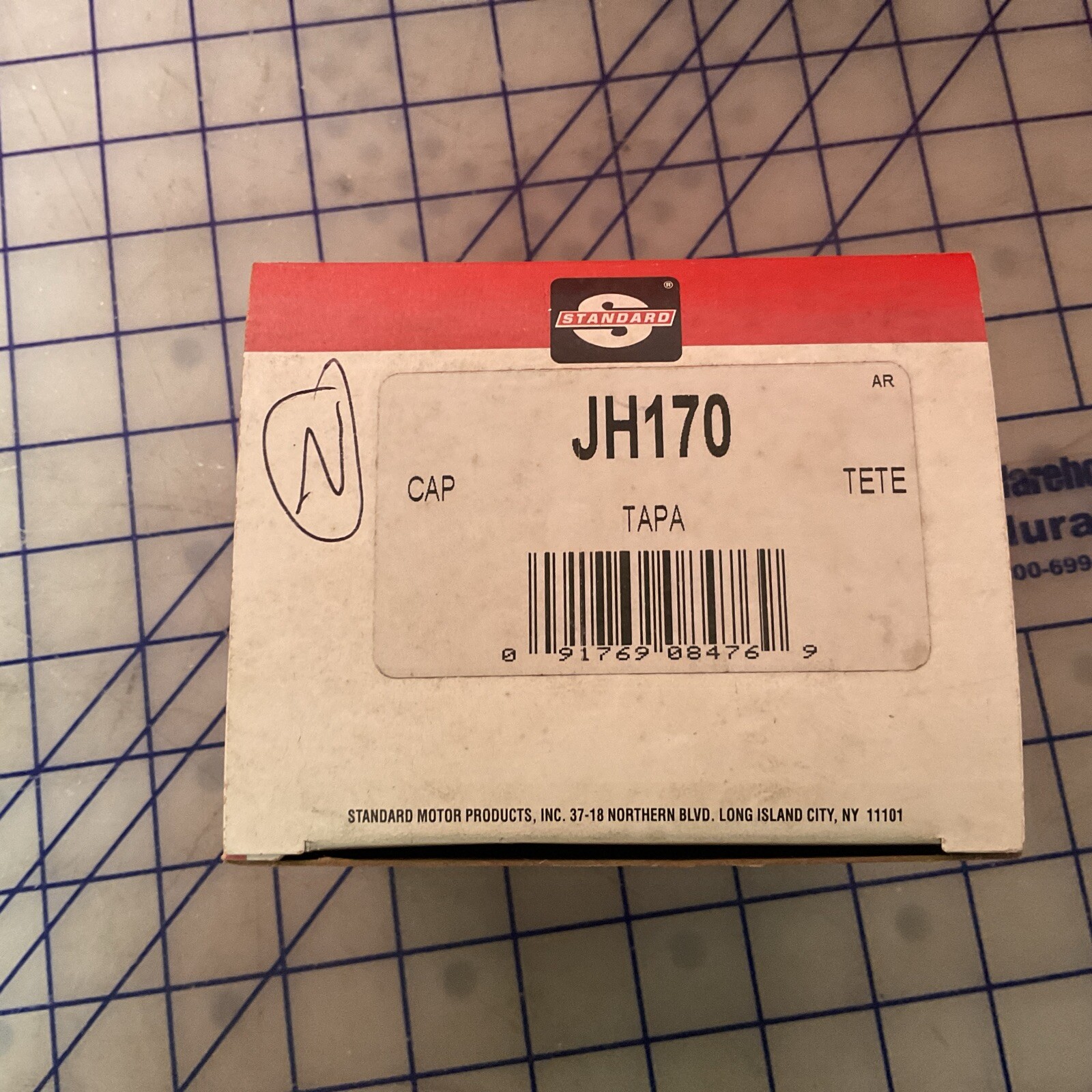 Standard, JH170,Distributor Cap No  Screws ,New In Box, Free Shipping