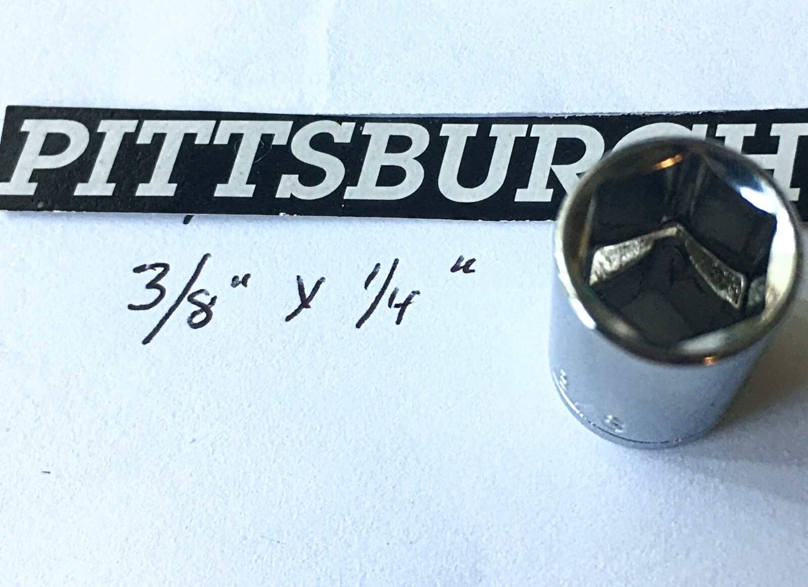 Pittsburgh  3/8"x 1/4" Dr Socket 6 Point  Free USA Shipping