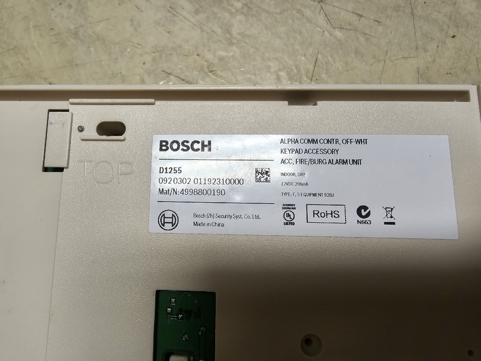 BOSCH D1255 KEYPAD PARTS LOT