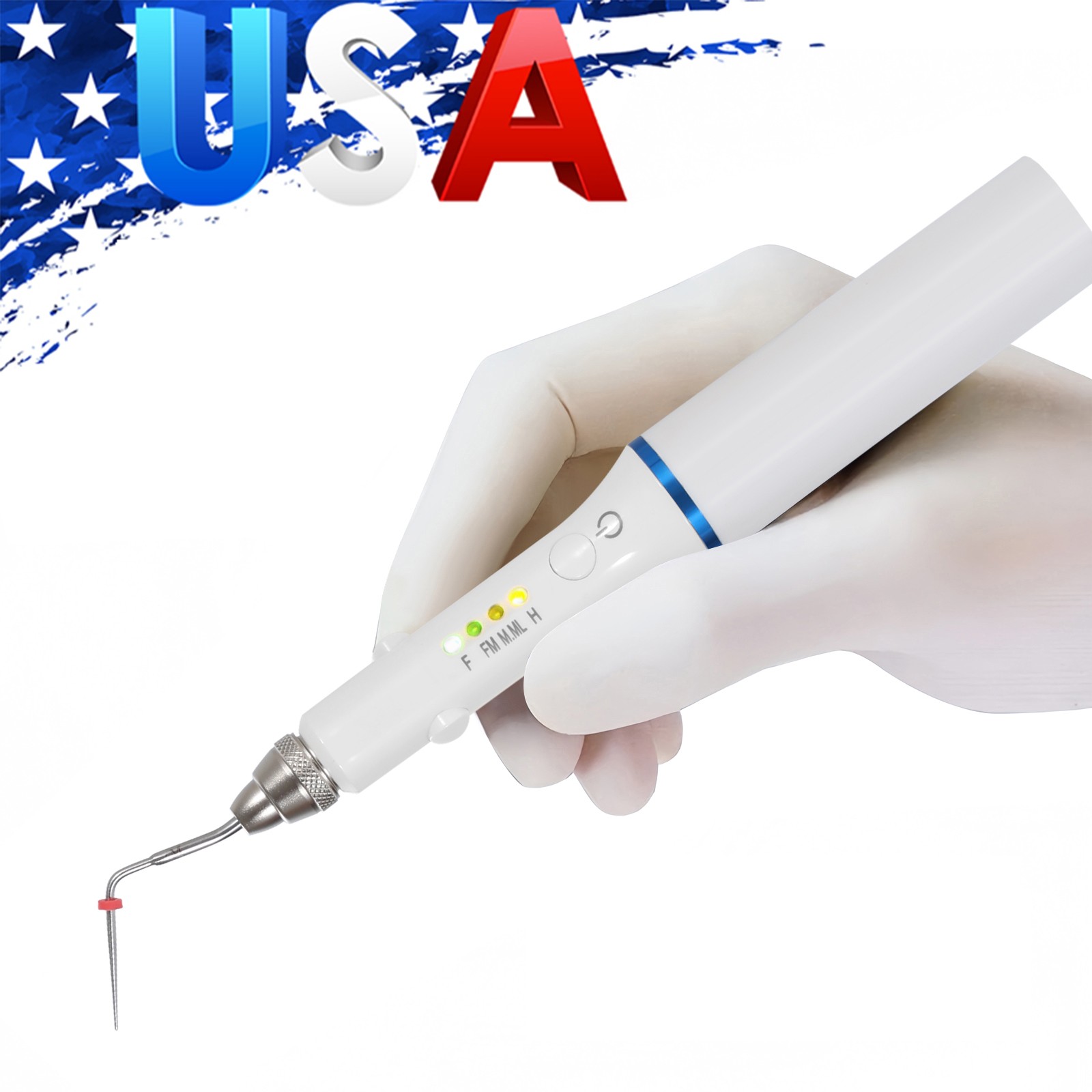 Dental Gutta Percha Obturation Pen 2S Heating Double Charging w/ 4 Endo Tips