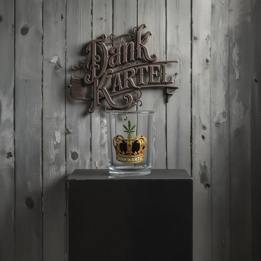 Dank Kartel Brand Collectible Souvenir Crown Jewels heavy Base Drinking Glass