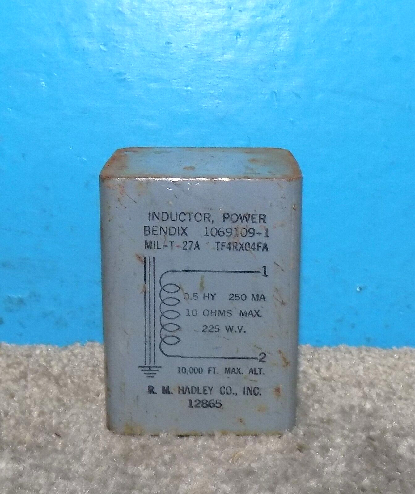 Hadley Filter Choke 0.5hys@250mA 10Ω Hermetically Sealed