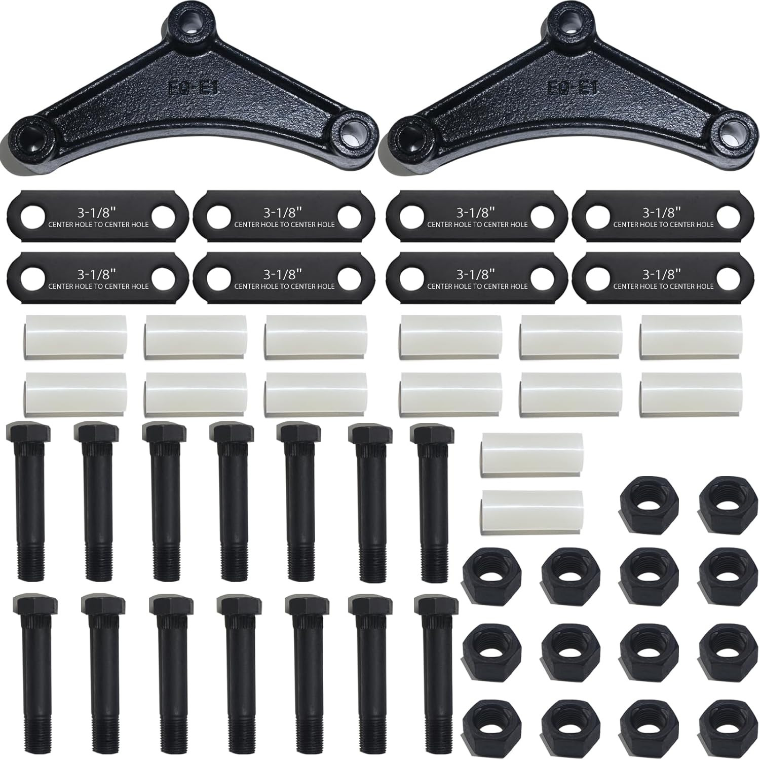 Trailer Axle Equalizer 312L Shackle Kit for Double Eye Leaf Springs 3500 Lbs to