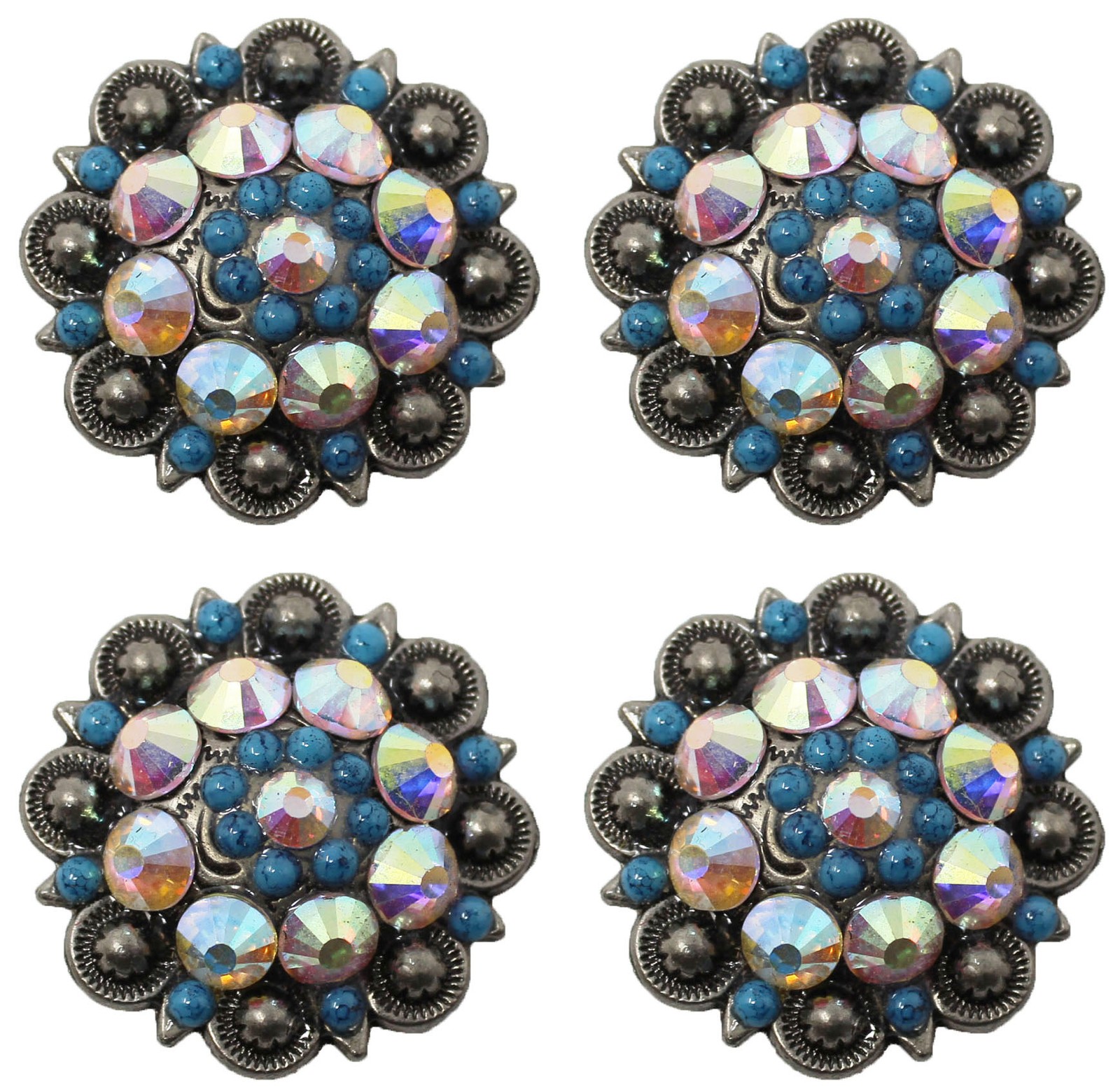 4 Conchos Rhinestone Horse Saddle Western  Berry CO79