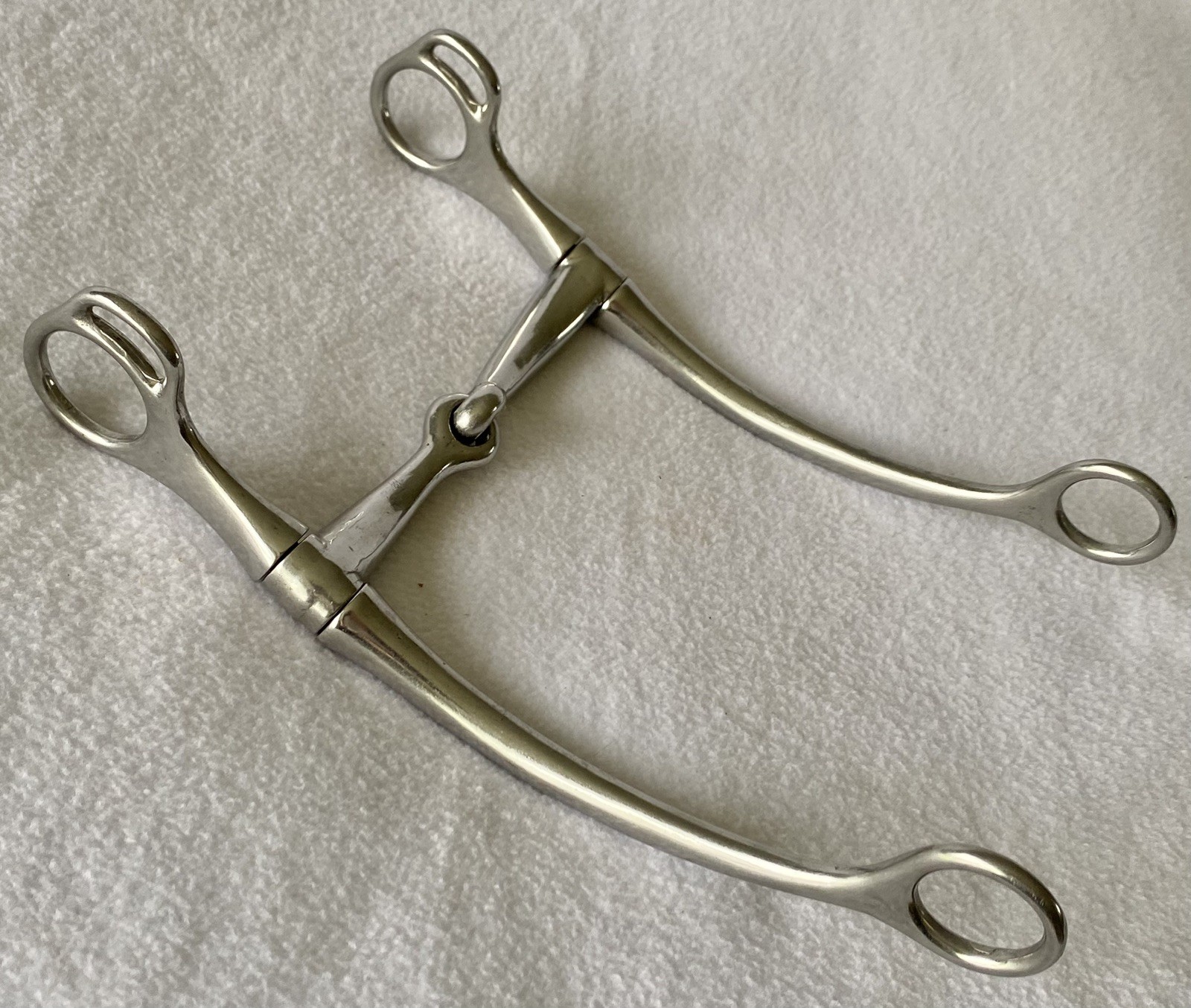 ROY Robinson Handmade 4-3/4"Jointed Mouth Long Shank Cowboy Snaffle Bit~NICE CON