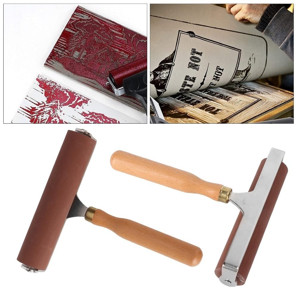 Soft Brayer High-Elasticity Roller for Printmaking, Scrapbooking & Art Crafts...