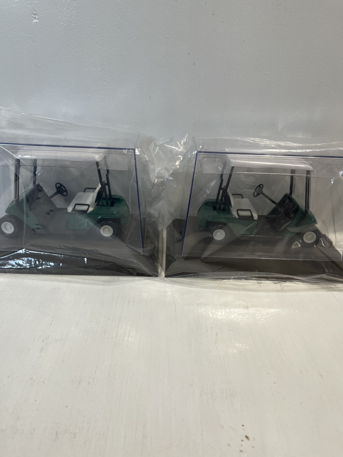- Golf Cart Displays Golfing Trophy’s Bank Green Lot Of 2 Metal Clad