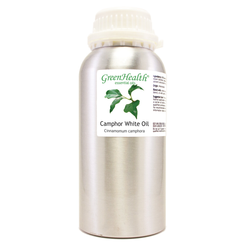 16 fl oz Camphor White Essential Oil (100% Pure & Natural) in Aluminum Bottle