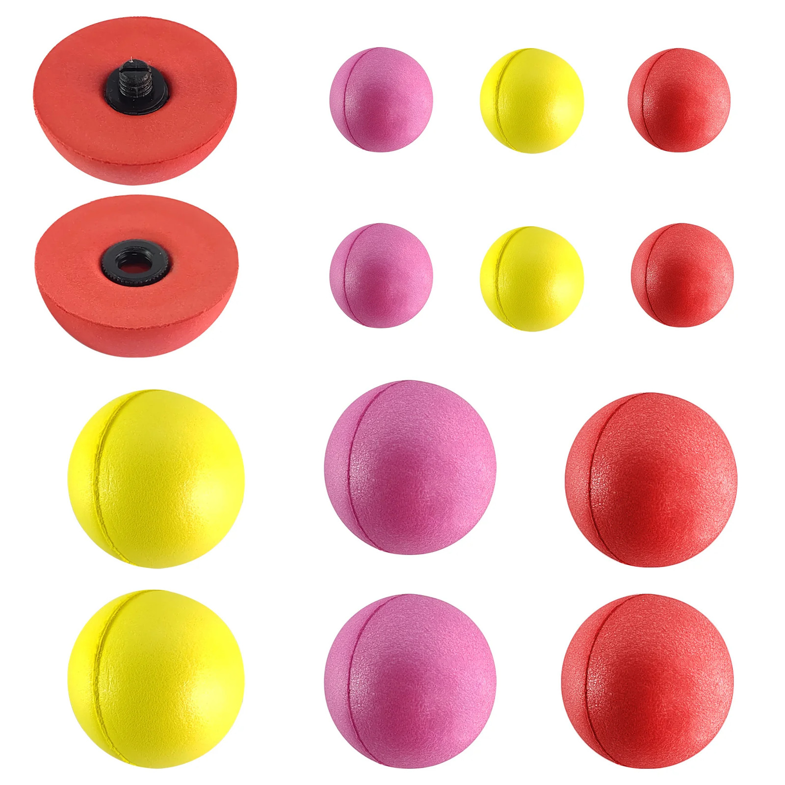 Aventik 12ps Durable & Lightweight Slotted Peg Float High Visibility Round Fishi