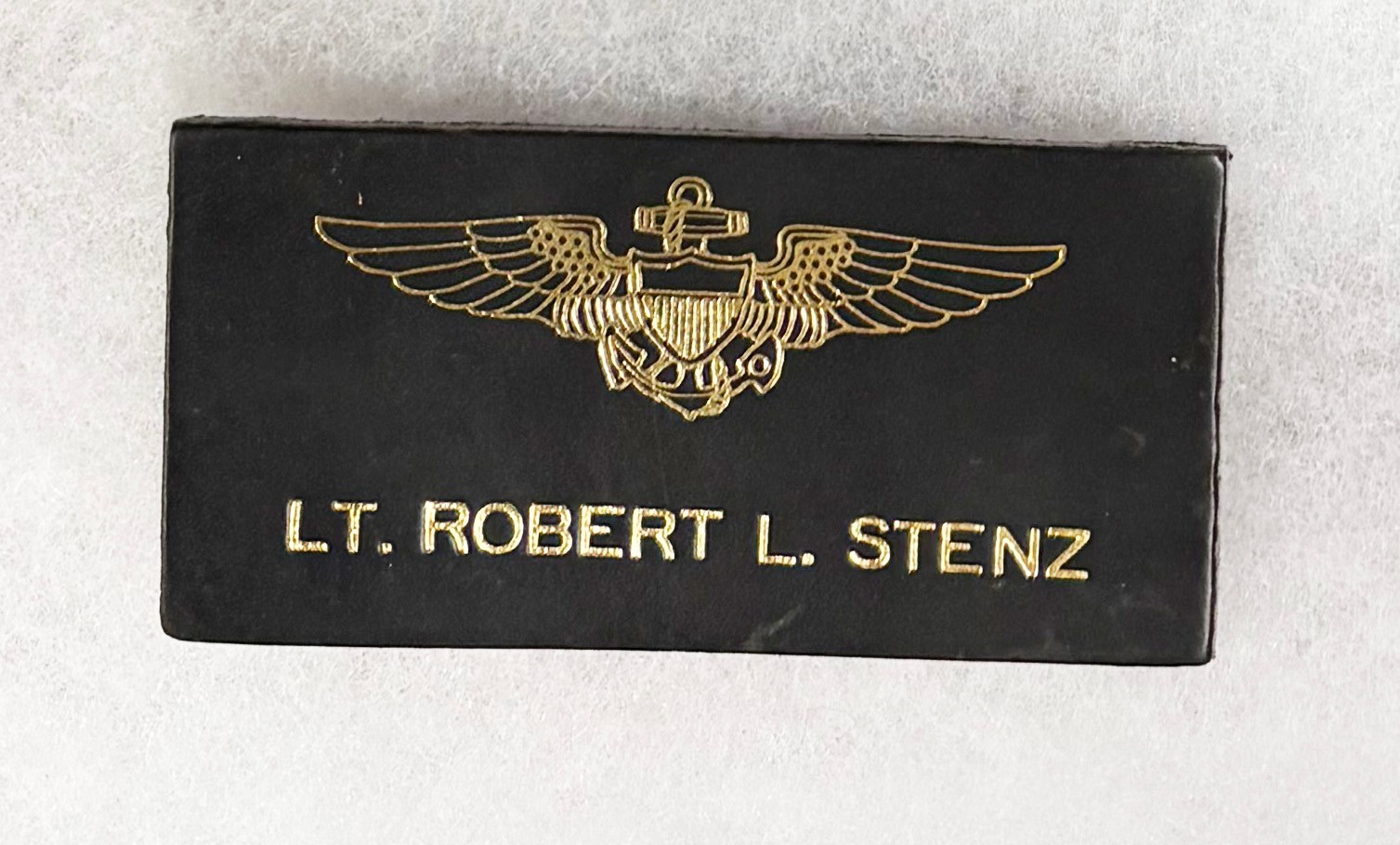 USN Robert Stenz Flight Jacket Name Tag