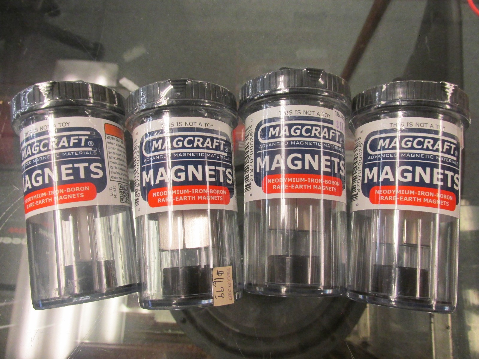 Magcraft NSN0635/N40, 2.000"x .500" Neodymium Iron Boron Rare Earth Magnets 4LOT