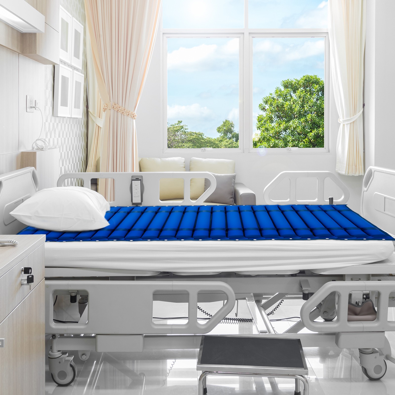 Alternating Pressure Pad Air Mattress for Hospital Bed Mattress Topper & Pump