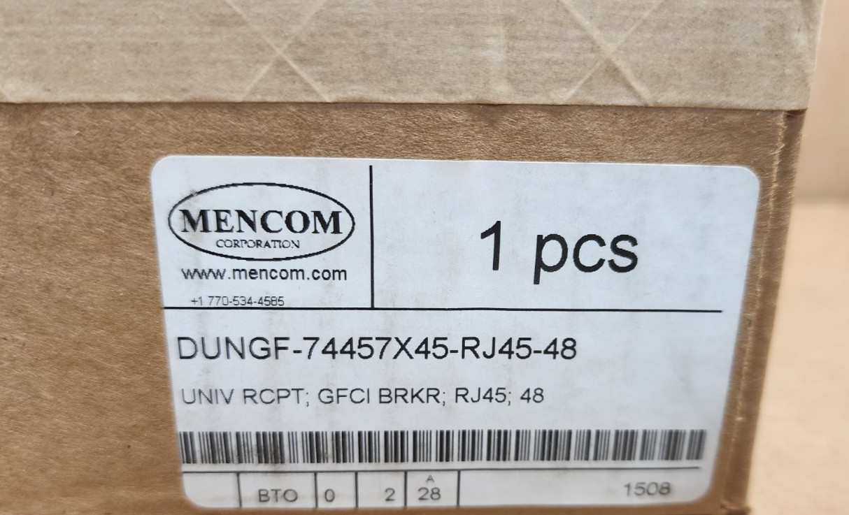 MENCOM PANEL INTERFACE CONNECTOR GFCI BREAKER RJ45-48 *PS