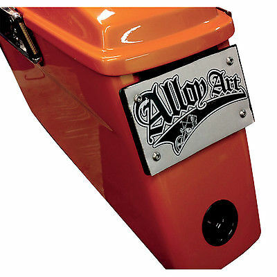 ALLOY ART BLACK DEALER LICENSE PLATE MOUNT FOR HARLEY TOURING W/ HARD BAGS 93-14