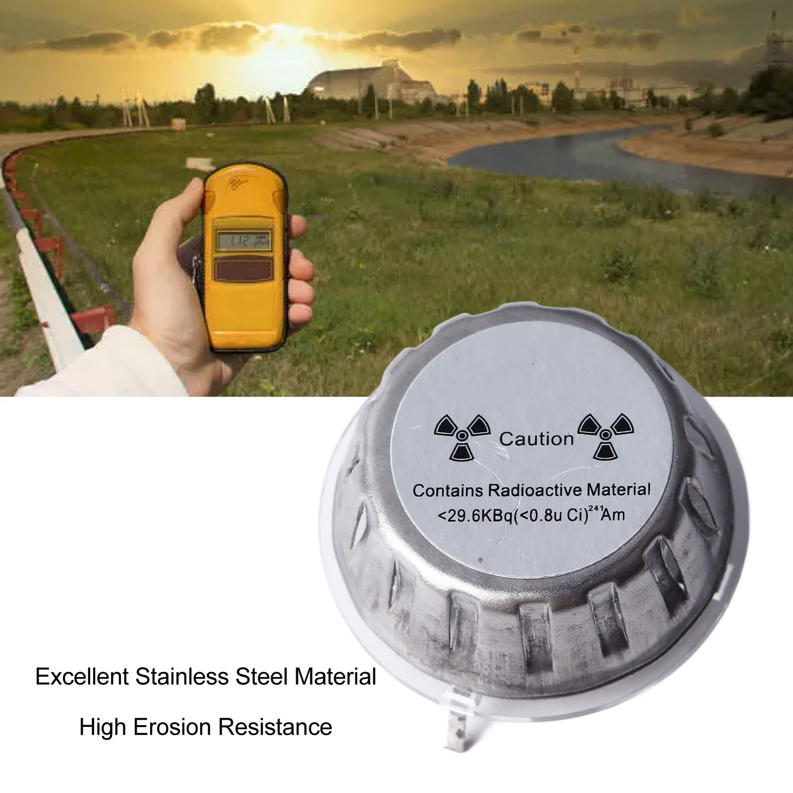 Nuclear Radiation Detector Household Stainless Steel And Polyester Compact