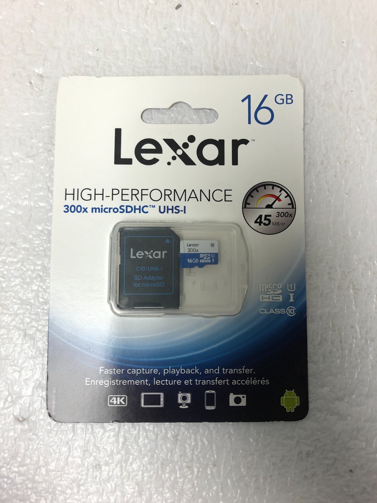 Lot of 10 Brand New Lexar High Performance 300x microSDHC UHS-I 16GB w/Adapter