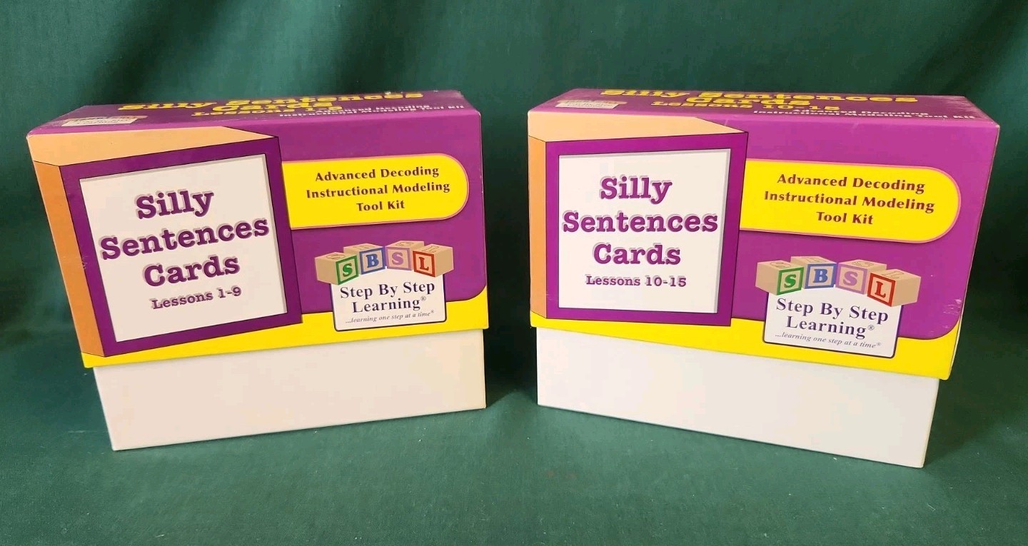 Step By Step Learning Silly Sentences Cards Lessons 1-15