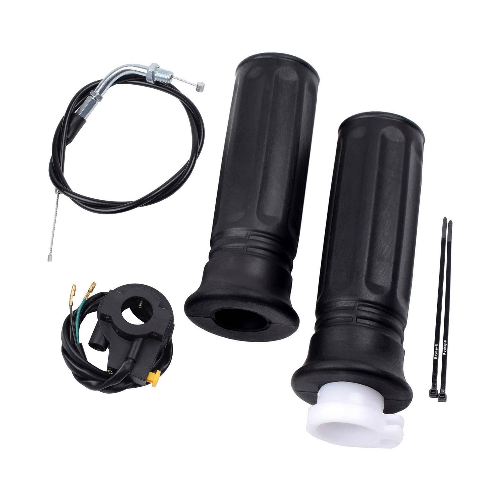 7/8" Twist Throttle Accelerator Handle Grips, 75" Throttle Cable With ON OFF ...