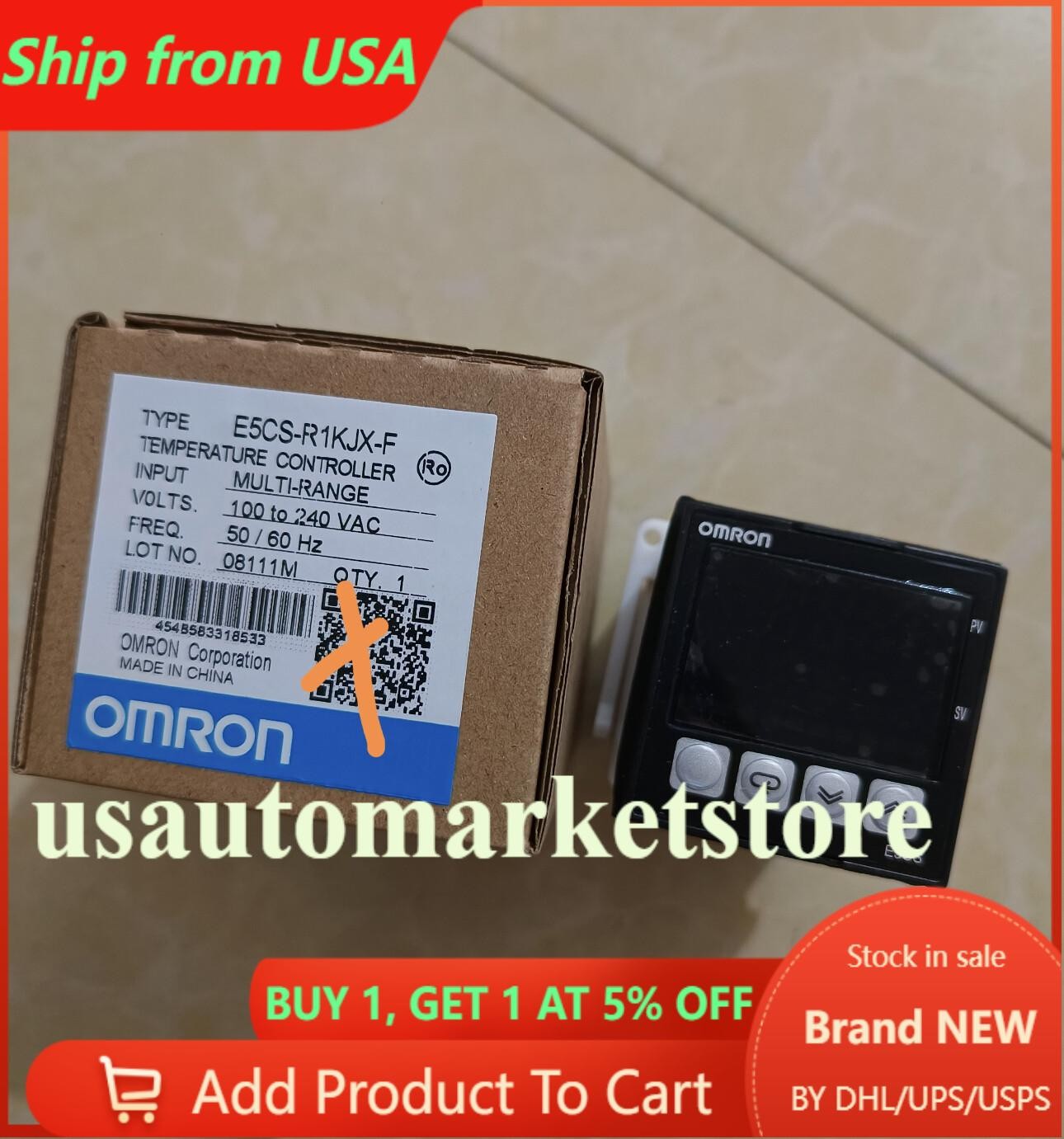 New In Box OMRON E5CS-R1KJX-F Temperature Controller
