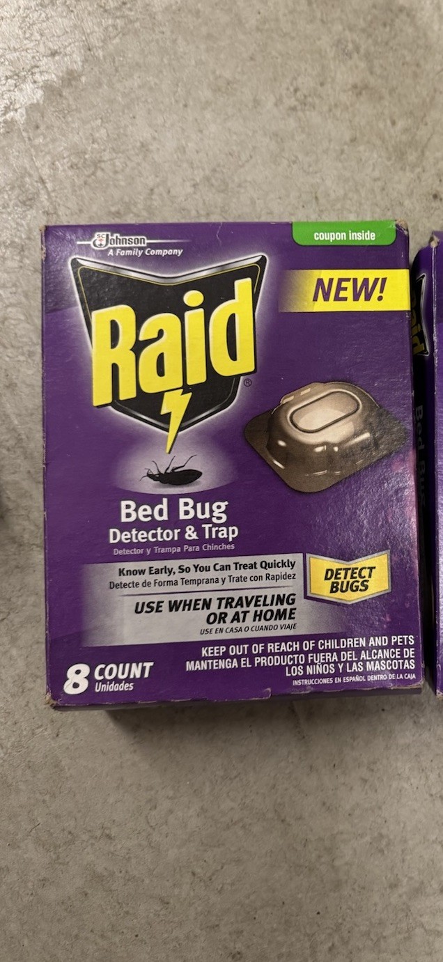 Raid Bed Bug Detector and Trap For Travel Or Home 8 Count 1 Box COMBINESHIP