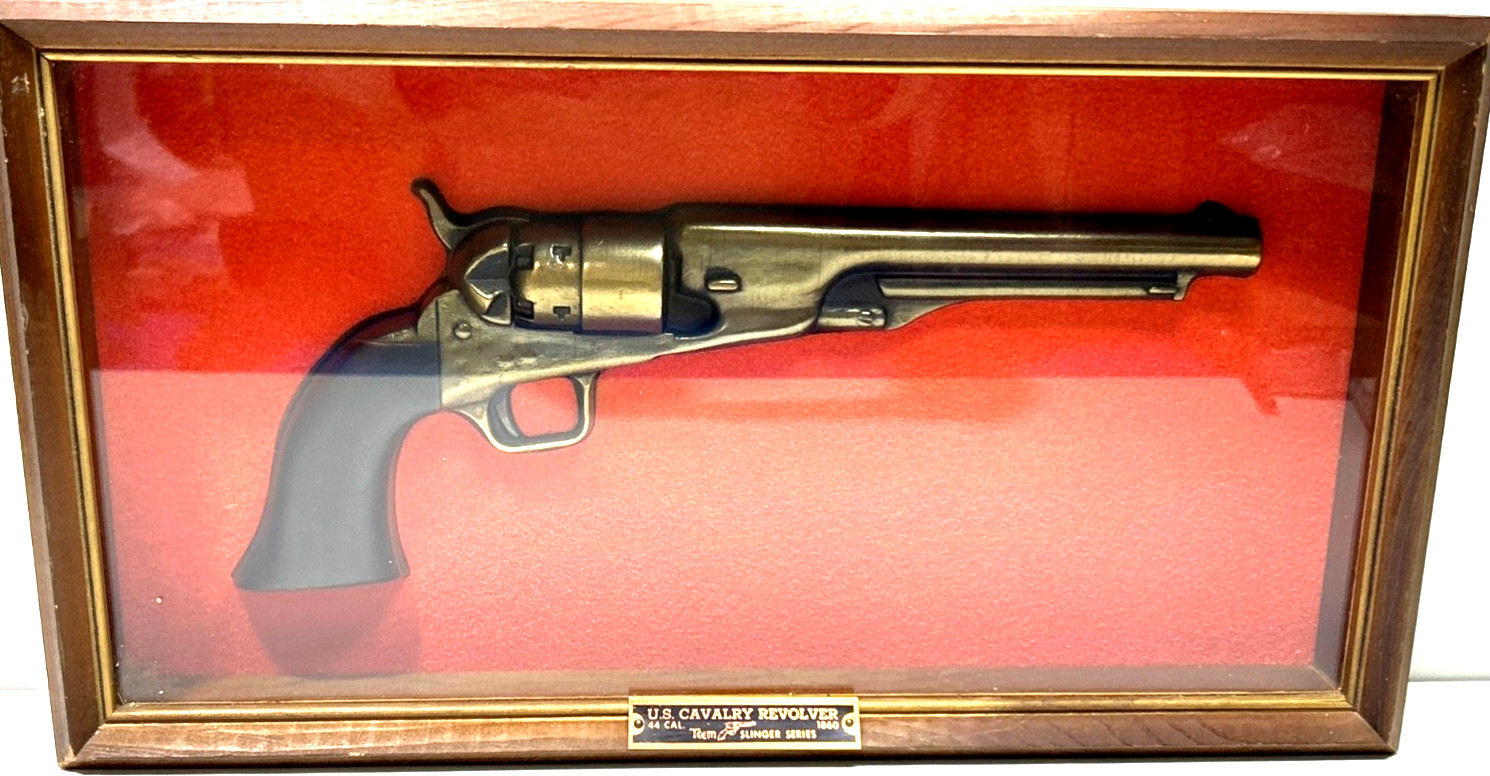 U.S. Cavalry Revolver (Framed Lithograph) 44 Cal. 1860. Teem Slinger Series