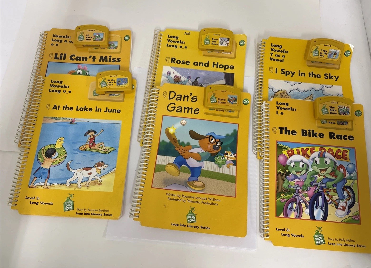 Lot Of 6 - LeapFrog Schoolhouse Books w/ Cartridges - Level 3