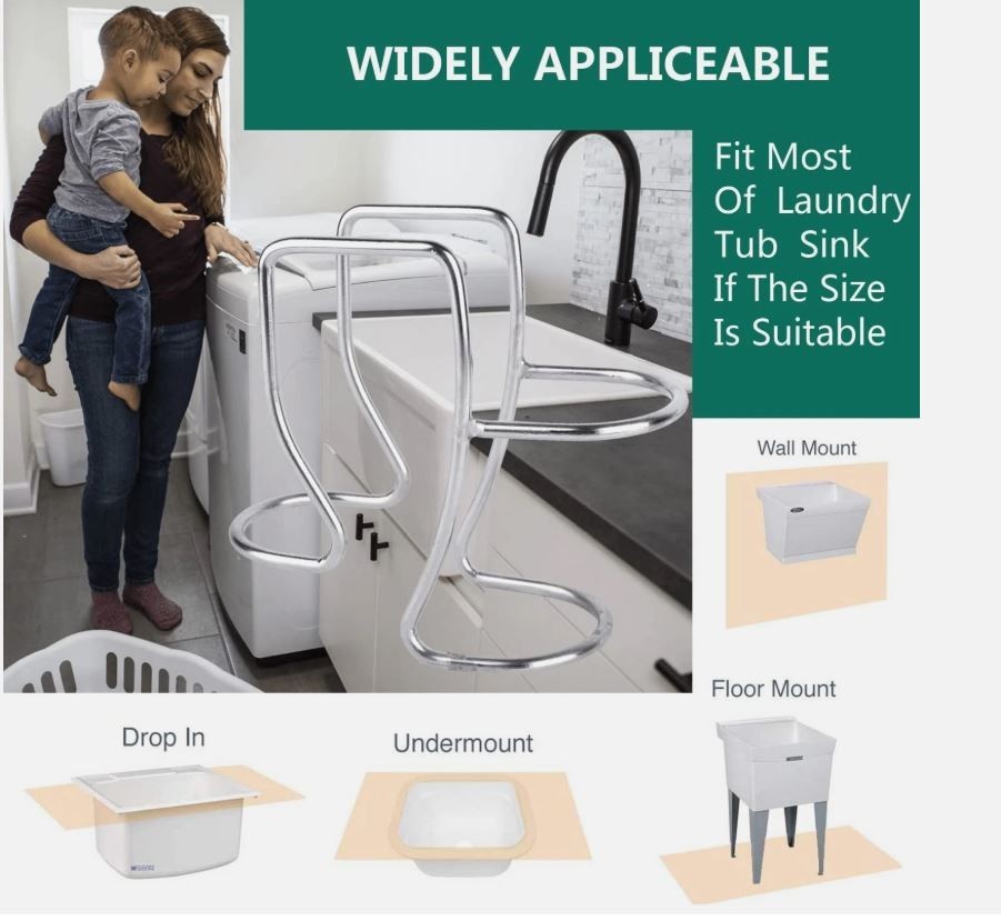 Easy to Install Washing Machine Flexible Drain Hose Holder / Stabilizer Hook