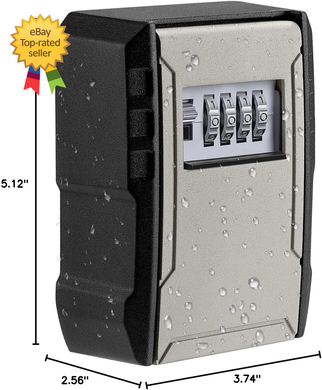 UPGRADE Extra Large Capacity Key Lock Box Weatherproof Wall Mount Key Box