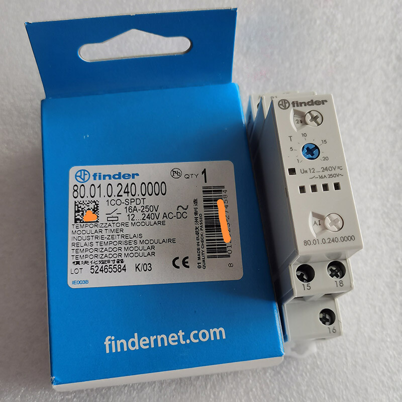 1Pc FINDER 80.01.0.240.0000 Modular Timer Relay 16A 250V