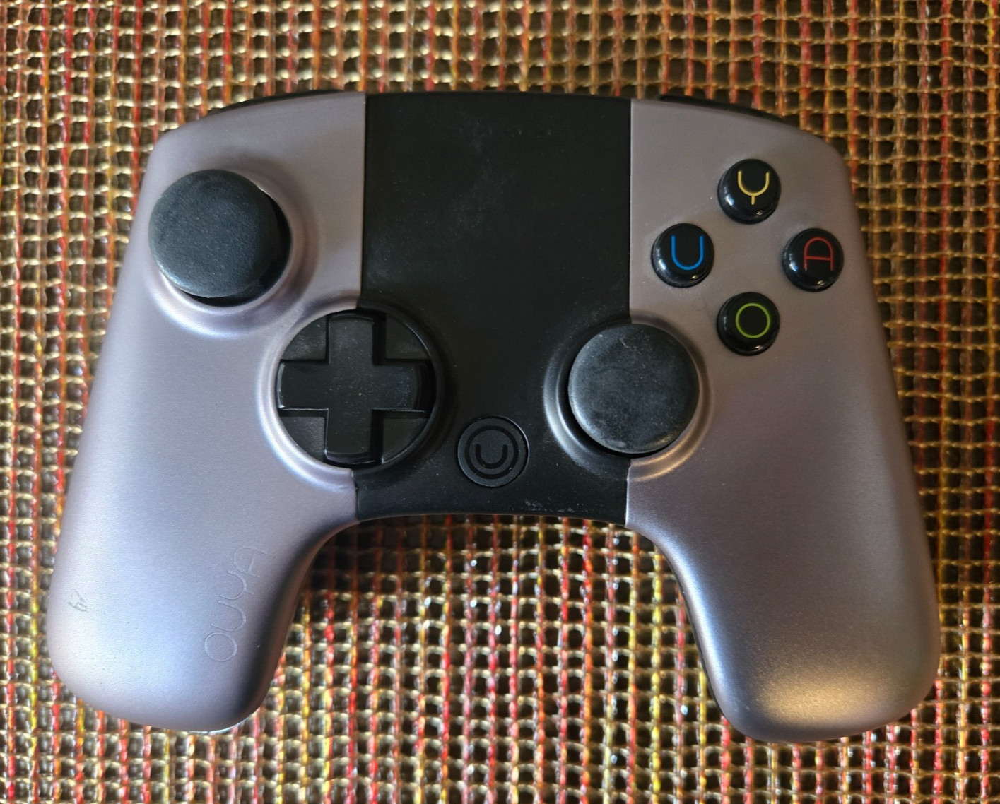 2 Official Genuine OUYA Wireless Controllers Silver/Black TESTED & Working