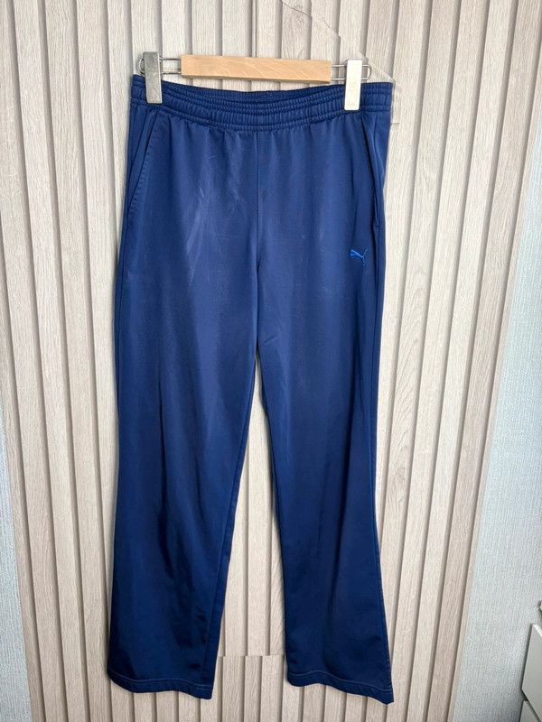 Puma Blue Track Pants UK 30  Training Joggers Graphic Back