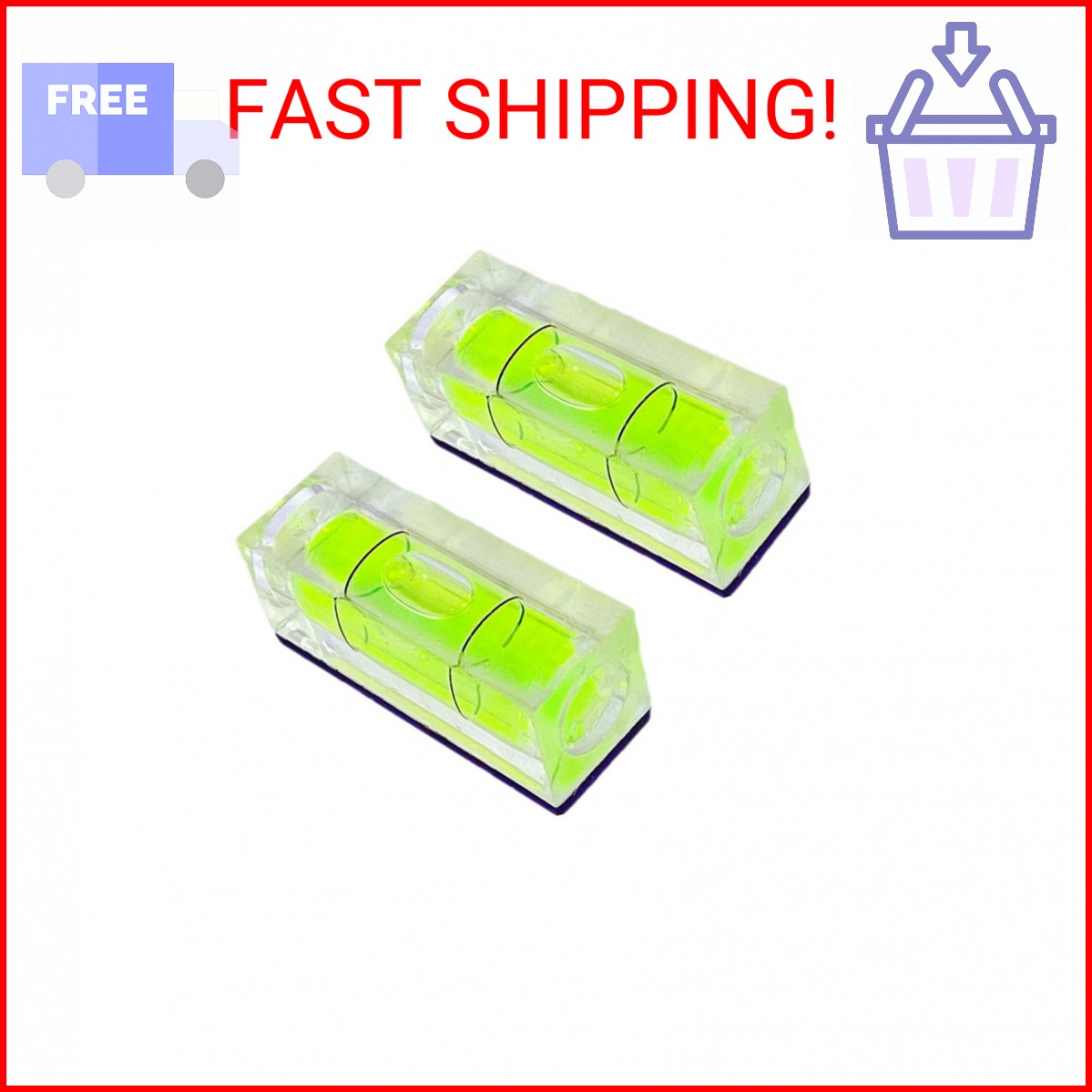 ZUJHPYMI 2Pcs Bubble Spirit Level with Magnetic Base 15x15x40mm Single Line Smal