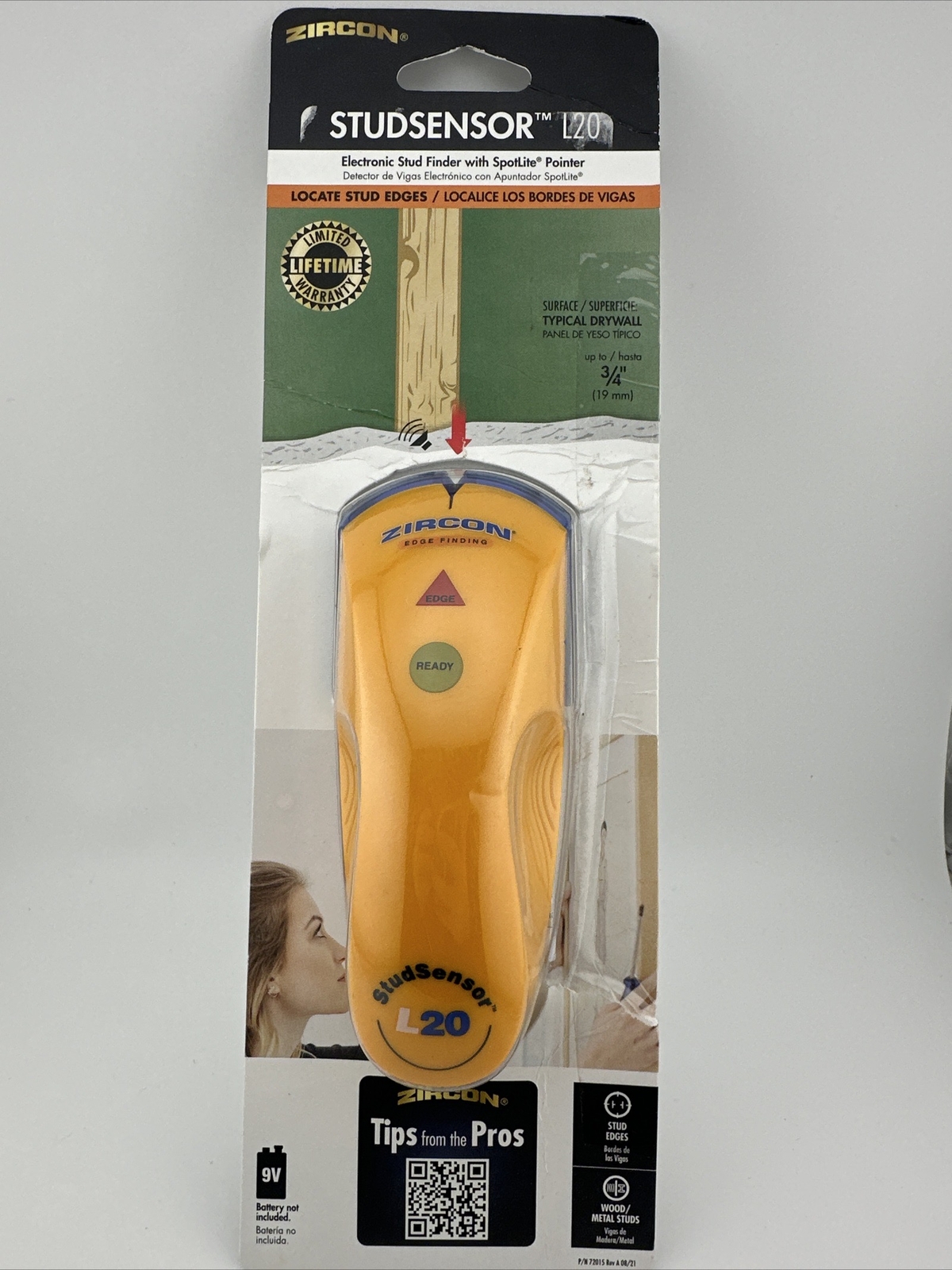 Zircon  StudSensor L20 Stud Finder 0.75-in Scan Depth Wood Stud Finder A3