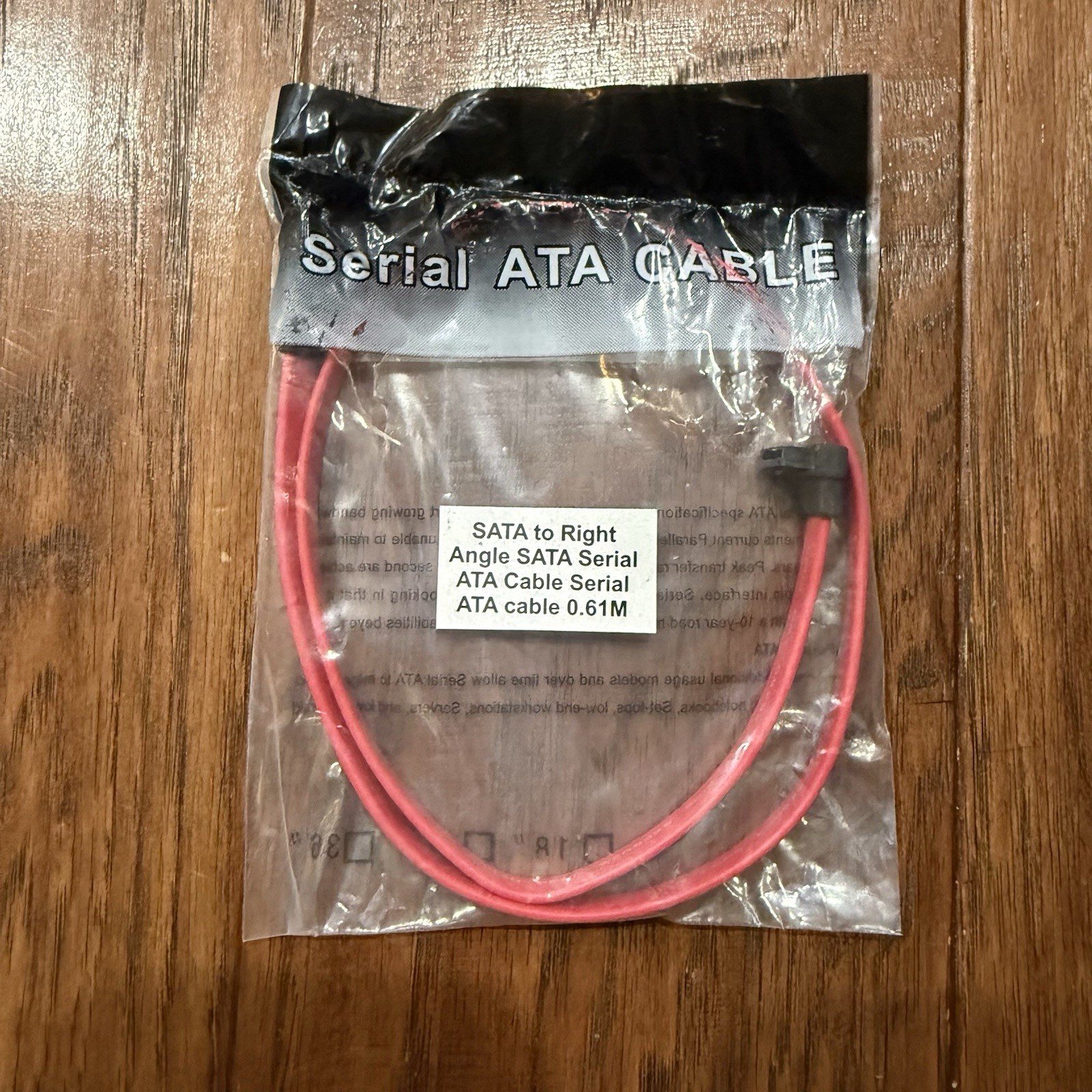 SATA to Right Angle SATA Serial ATA 24” NEW Cable Hard Drive Data Red Cable,B#39