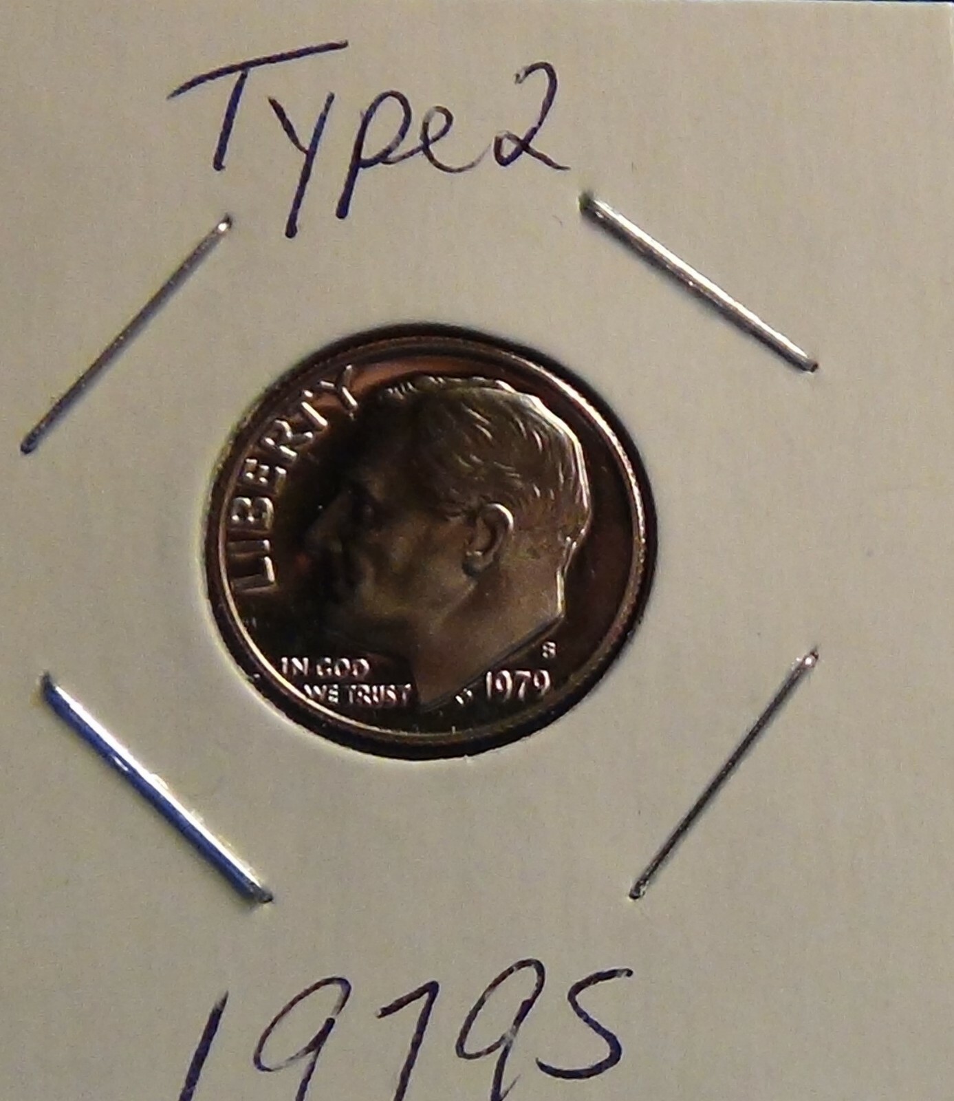 1979-S Type 2-clear "S" Proof Roosevelt dime.