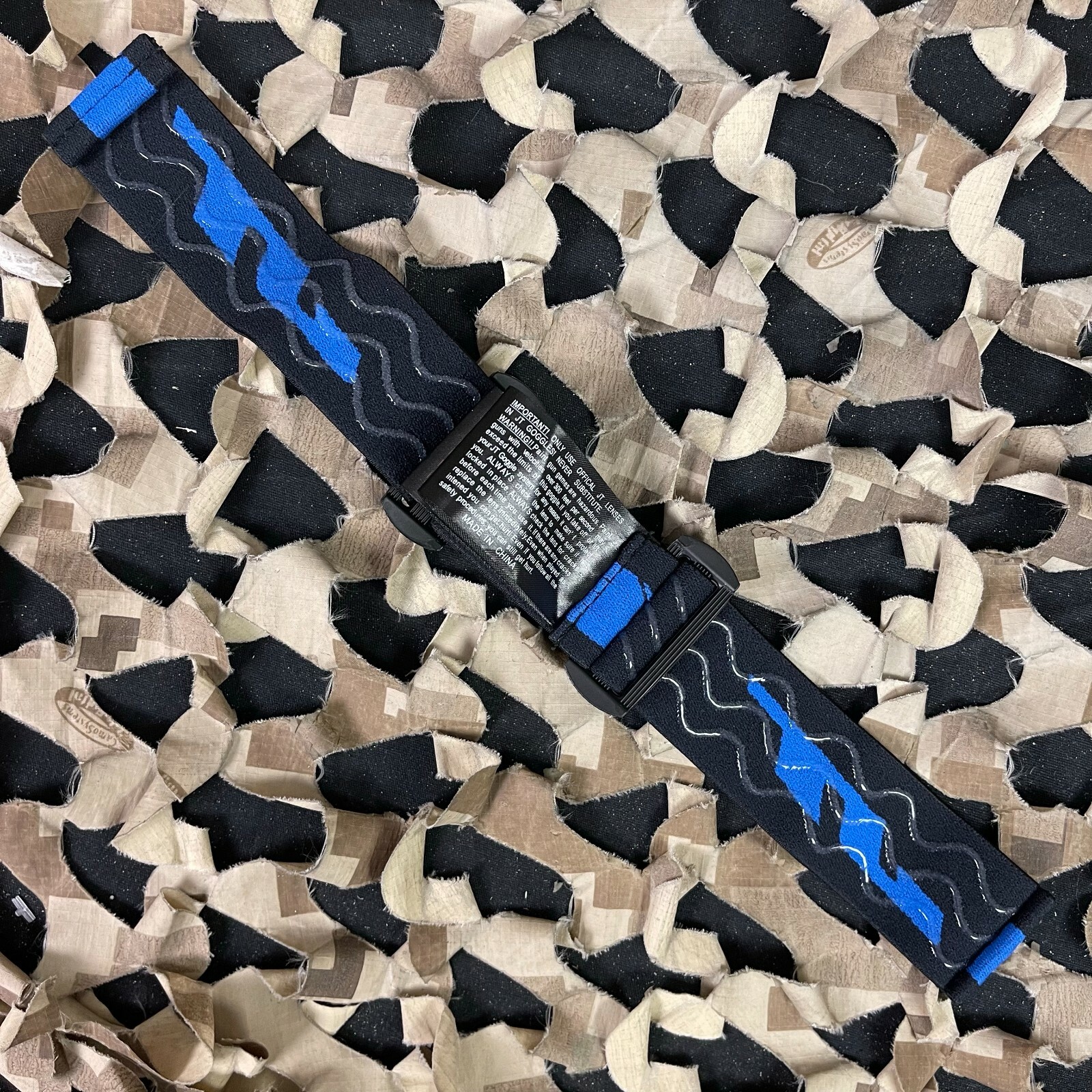 NEW JT ProFlex X/ProFlex Authentic Woven Goggle Strap - Blue/Black