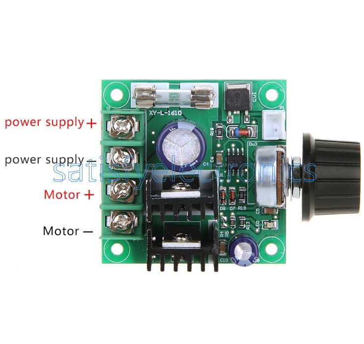 10A 9V~50V PWM DC Motor Speed Control Switch Controller Volt Regulator Dimmer