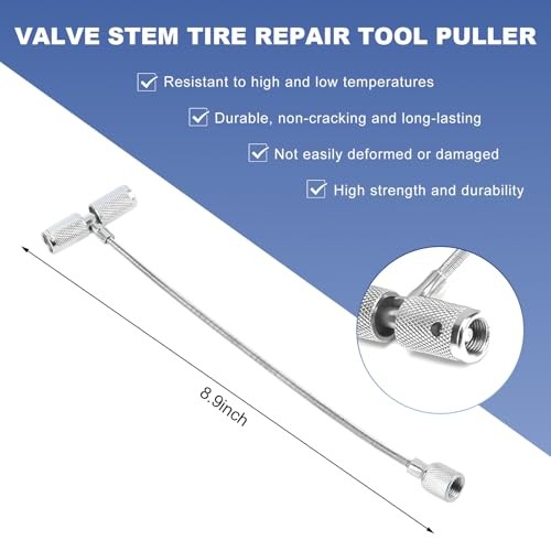 Valve Fishing Tool, 3 in 1 Valve Stem Puller/Installation Tool Tire Plug Core
