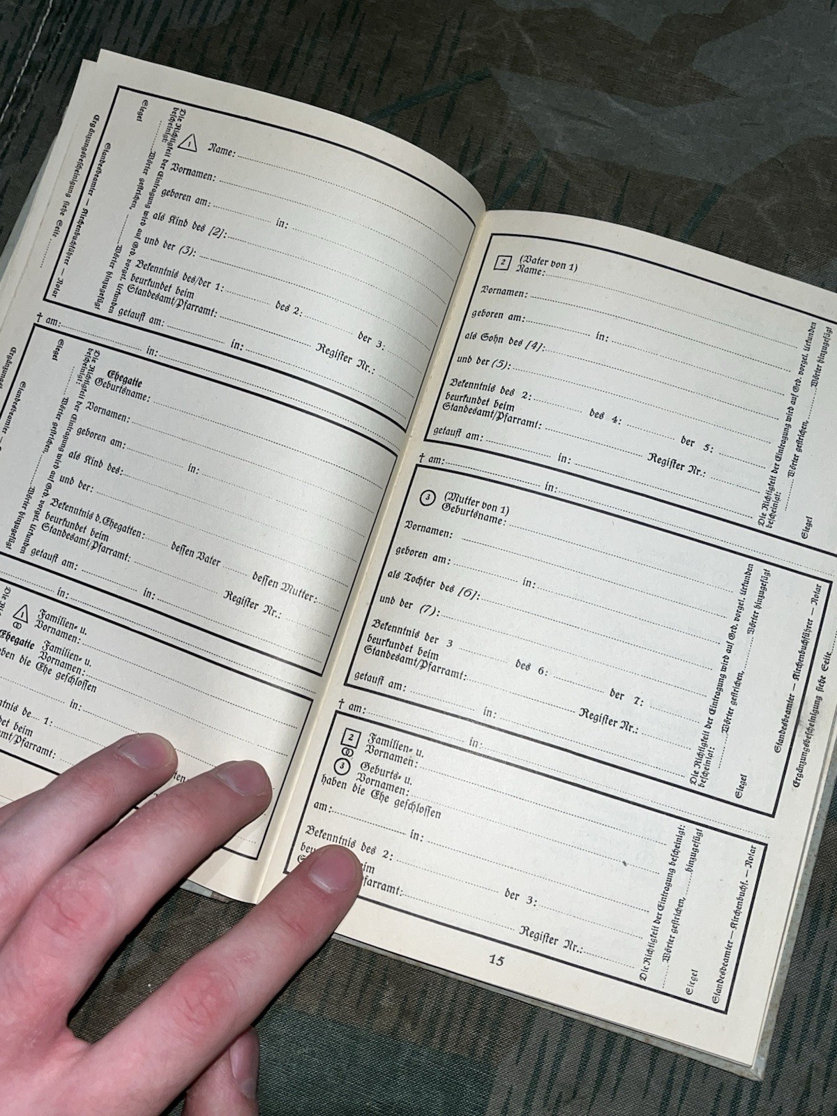 WW2 German Original Ahnenpas Ancestry Passbook #1