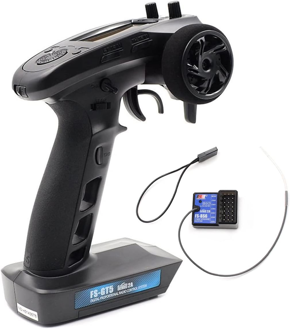 FS-GT5 6CH Transmitter W/FS-BS6 Receiver for RC Car and Boat Flysky | Gyro RX |
