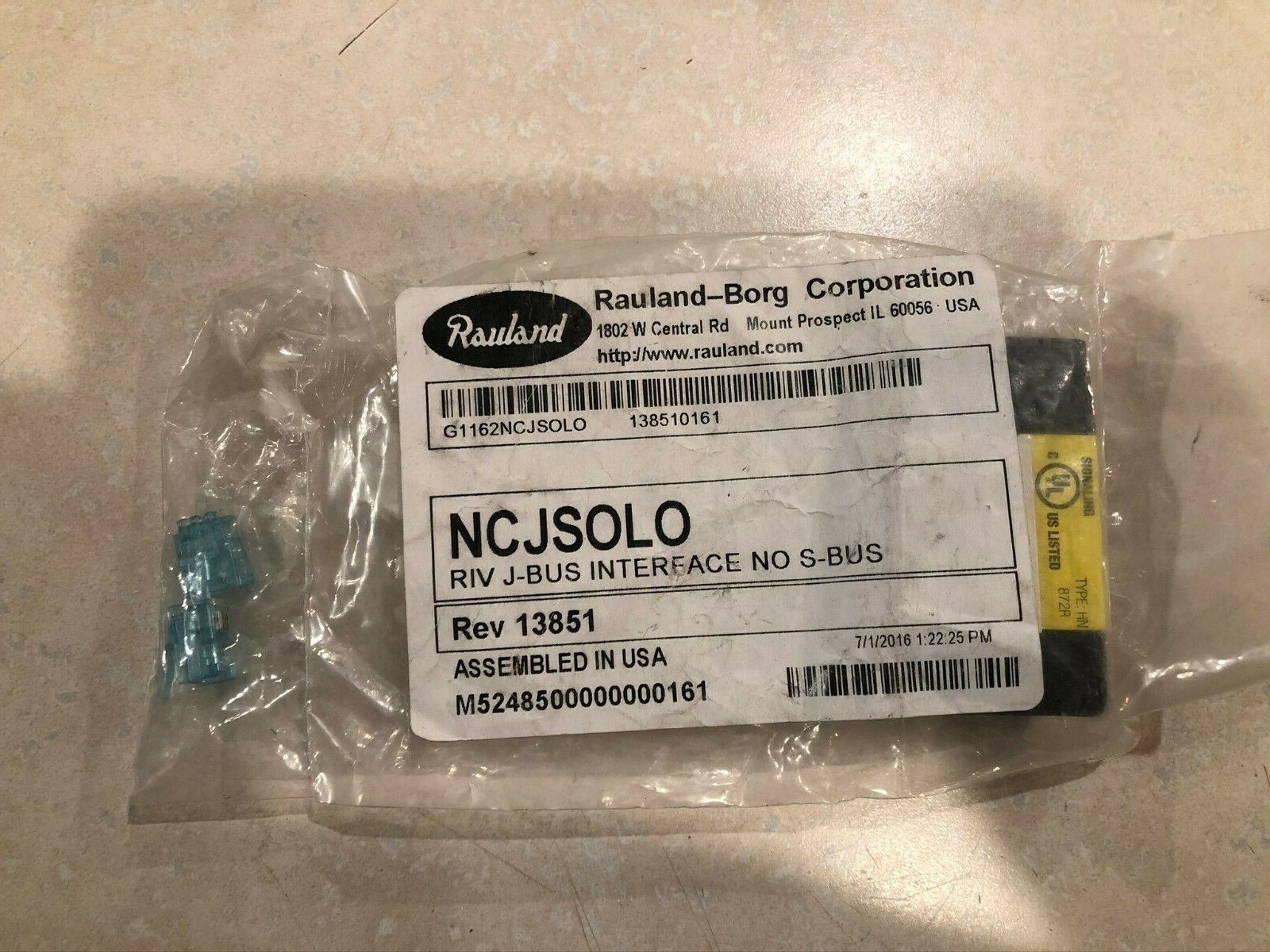 Rauland Responder IV NCJSOLO JBUS INTERFACE