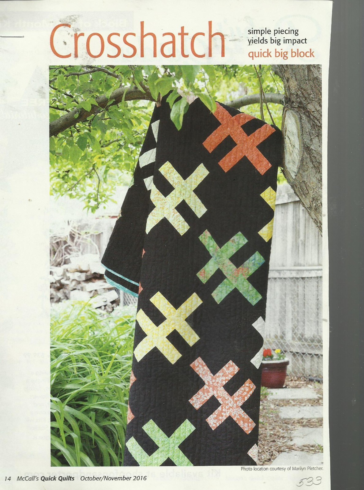 A0036 CROSSHATCH QUILT PATTERN/INSTRUCTIONS
