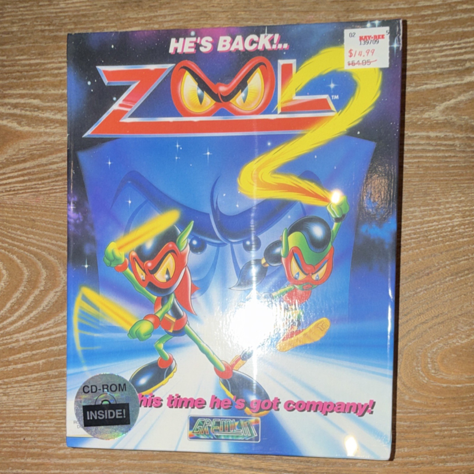 RARE SELAED!! Gremlin Zool 2 PC CD-ROM Big Box Game Box - 2 PC CD-ROM