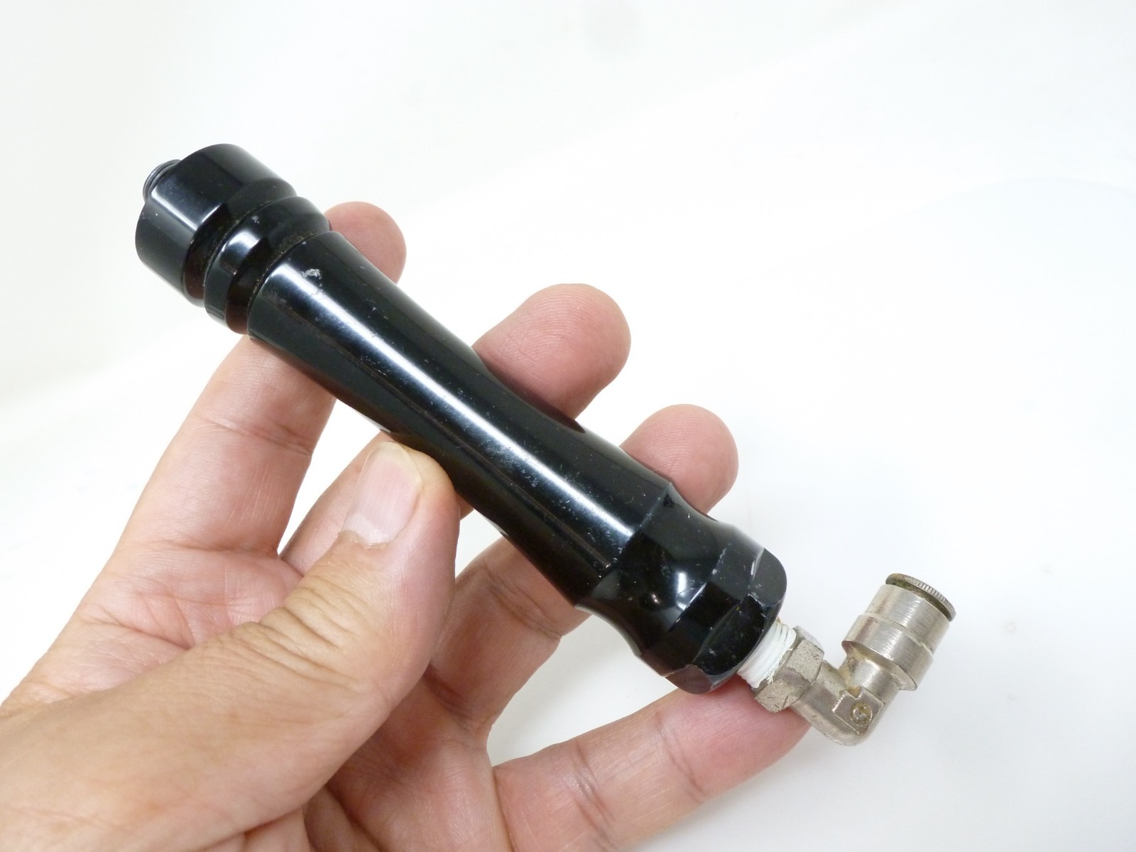 SMART PARTS IMPULSE INLINE GAS THROUGH THRU FOREGRIP w/ FITTING GLOSS BLACK ASA